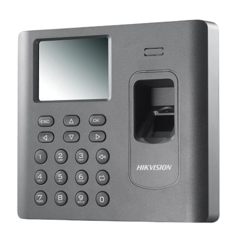 Hikvision  biometric system with ffingerprint scanner and display.