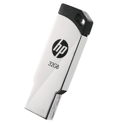 32GB pen drive with a keychain loop for convenient portability.